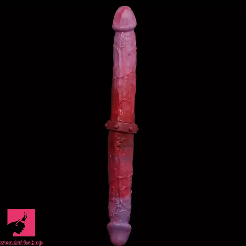 14.96in Realistic Silicone Dual-Headed Long Soft Big Young Dildo