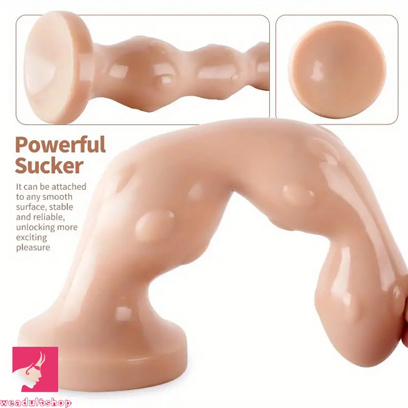 10.04in Large Suction Cup Anal Sex Toy PVC Spiked Butt Plug Dildo