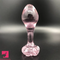 4.1in Small BDSM Glass Flower Bottom Dildo For Women Men Adult Toy