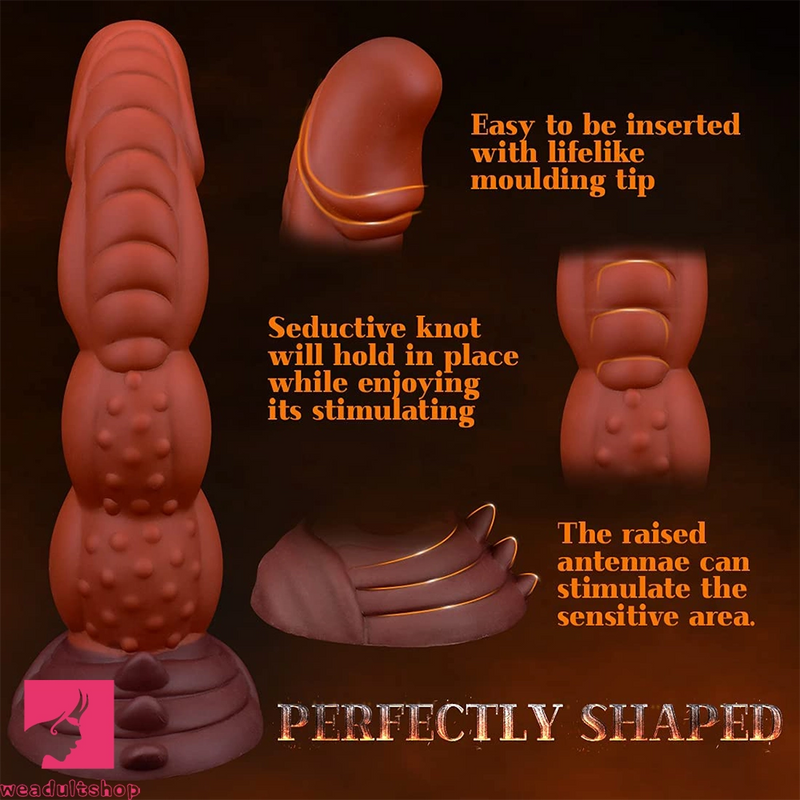 8.5in Monster Prostate Milk Spiked Silicone Soft Cock Fantasy Dildo