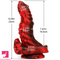 9.05in Silicone Soft Red Black Big Monster Dildo For Prostate Orgasm