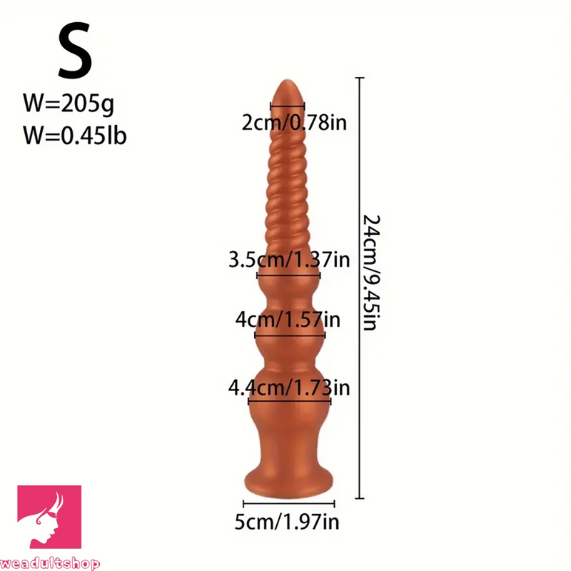 9.45in 11.4in 13.2in Big Silicone Soft Anal Plug Dildo With Butt Beads