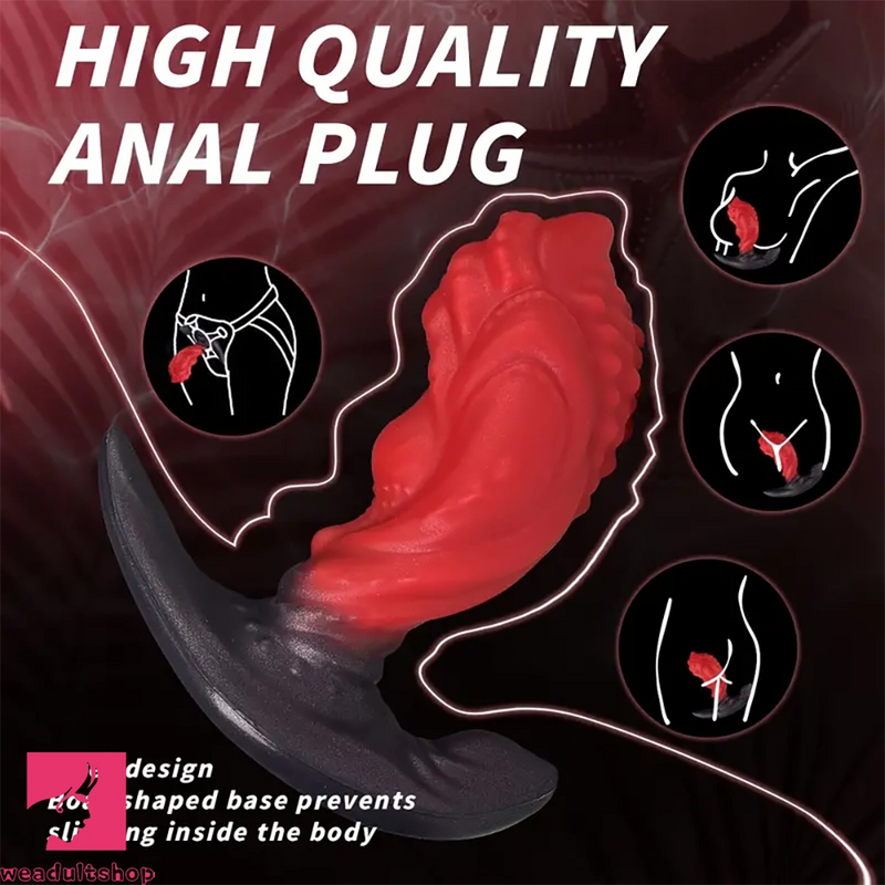 4.52in 5.51in 6.29in Liquid Silicone Anal Plug Wearable Women Dildo