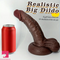 9.44in Soft Silicone Big Ebony Realistic Dildo For Women Sex Love