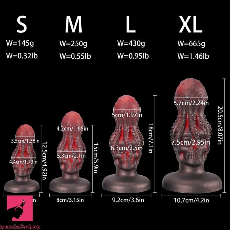 4.92in 5.9in 7.1in 8.07in Octopus Monster Odd Cock Silicone Dildo