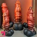 8.1in 9.25in 10.51in Big Spiked Soft Monster Fantasy Dildo For Erotic Sex