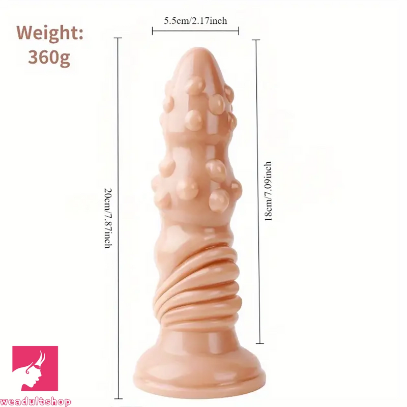 7.87in Fantasy Spiked PVC Dildo For Lifelike BDSM Intimate Sex Play