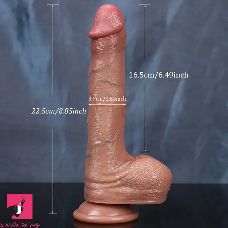 7.87in 8.85in Realistic Silicone Soft Penis Veins Dildo For Sex Mounts