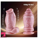 6.5in 8.3in Real Silicone Soft Thick Fat Men Massage Big Dildo With Veins