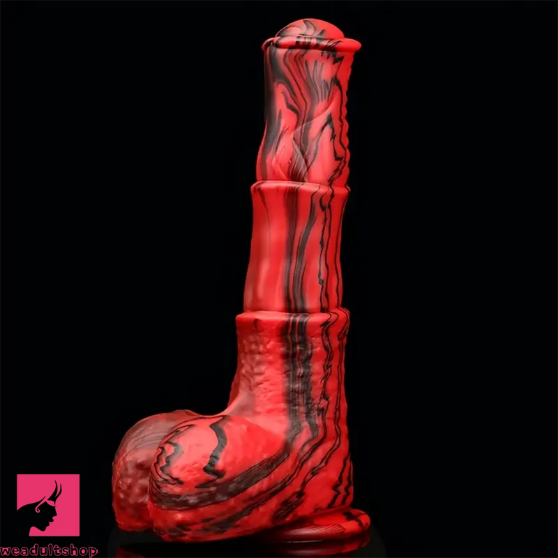 10.03in Realistic Horse Silicone Fantasy Flexible Big Dildo For Orgasm