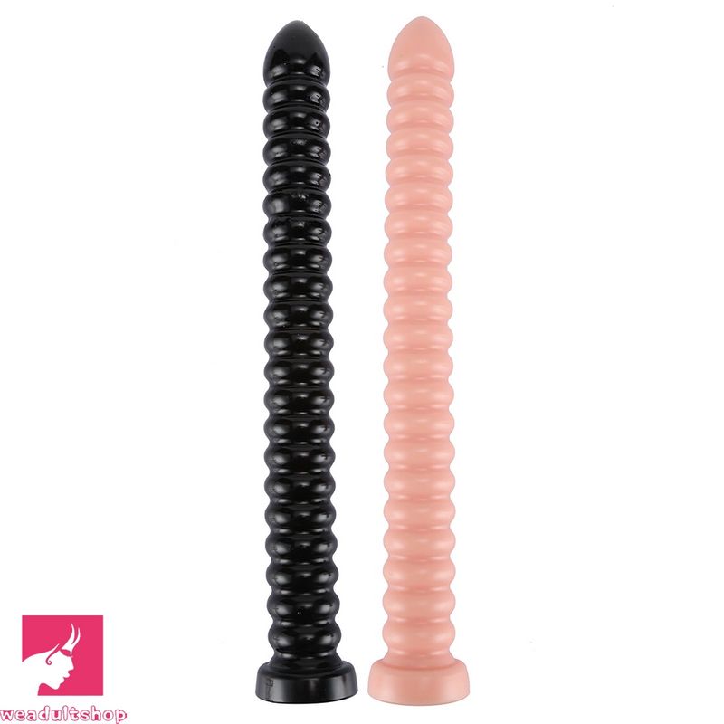 18.31in Extra Long PVC Huge Dildo Spiral Beads Anal Real Butt Plug