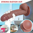 8.6in Real Skin Big Silicone Soft Automatic Vibrating Electric Dildo