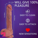 9in Soft Vibrating Thrusting Heating Big Lifelike Auto Electric Dildo