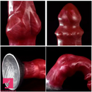 8.34in Fantasy Silicone Soft Dog Knot Big Prostate Anal Female Dildo