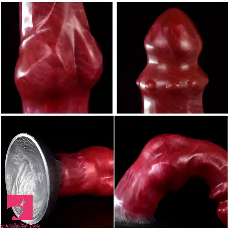 8.34in Fantasy Silicone Soft Dog Knot Big Prostate Anal Female Dildo