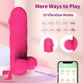 4.13in Vibrating App Controlled Small Automatic Dildo For Adults