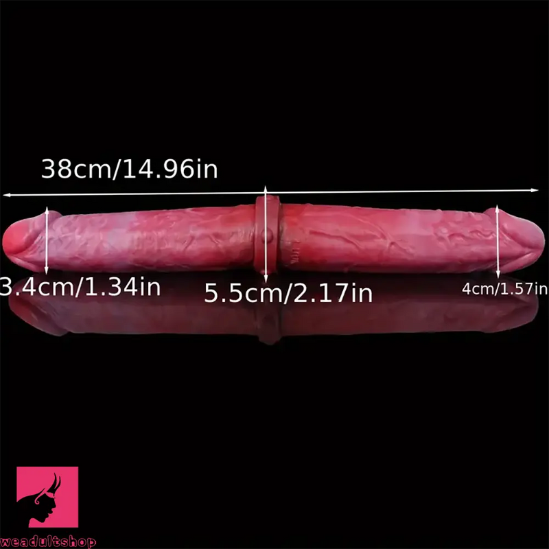 14.96in Big Long Double Sided Silicone Fantasy Dildo Young Sex Toy