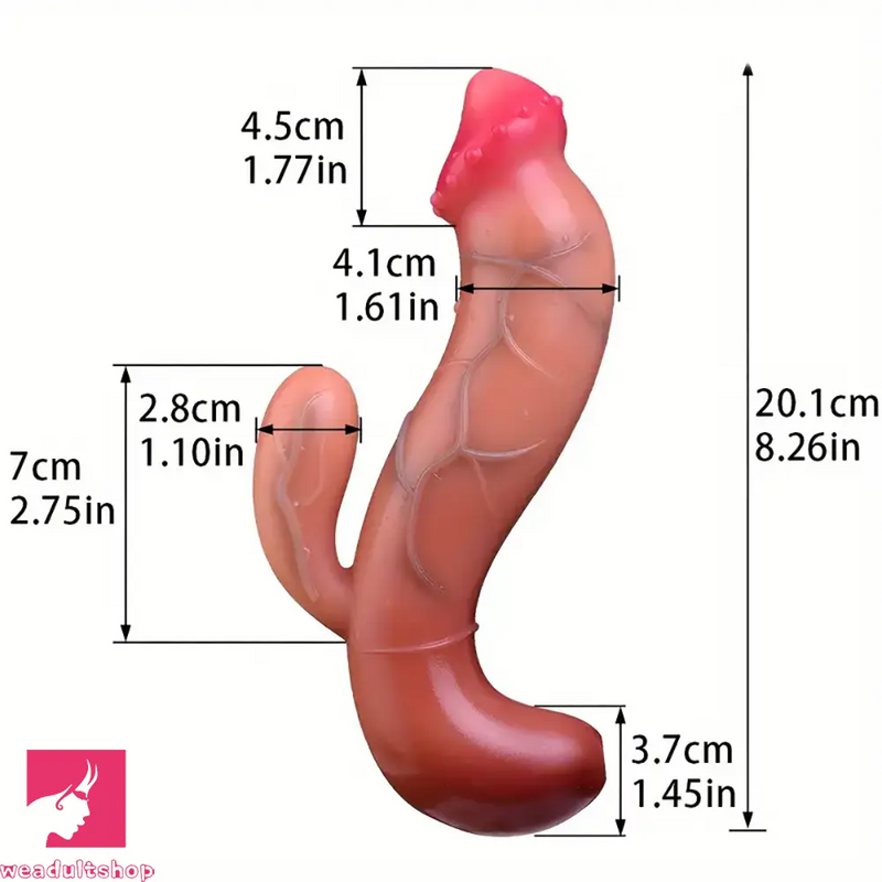 8.26in Dog Penis Animal Fantasy Big Dildo With Blue Veins For Flirting