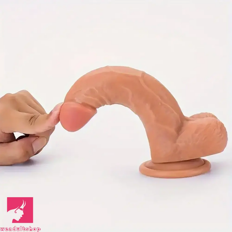 7.69in Lifelike Veins Hands-Free G-Spot Stimulation Dildo Anal Sex