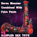 9.13in Monster Silicone Soft Suction Cup Big Dildo For G-Spot Sex