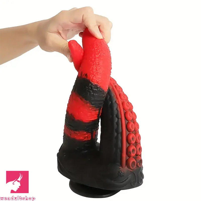 9.8in Dual Heads Monster Big Soft Silicone Dildo For Couples Orgasm