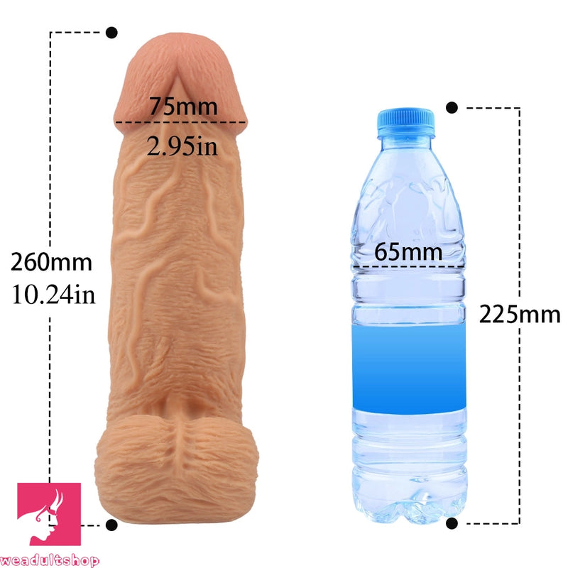 10.24in Huge Silicone Soft Lifelike Dildo For Women Fucking Sex Toy