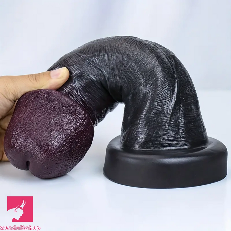 6.29in 7.87in 9.05in 10.03in Ebony Large Head Glans Mushroom Dildo