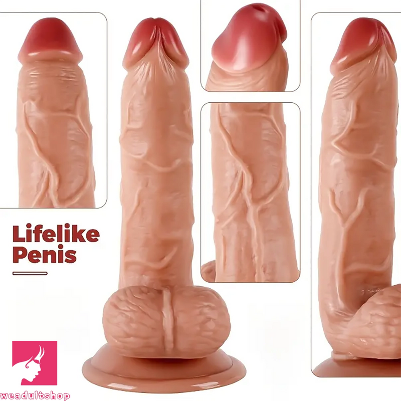 7.09in Realistic PVC Lifelike Penis Dildo For Female Masturbation Sex