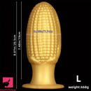 5.9in 6.7in 8.07in Silicone Corn Anal Plug Golden Fat Thick Real Dildo