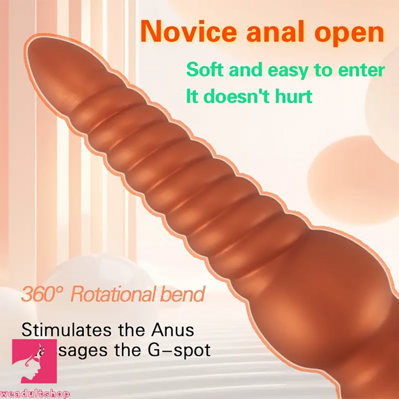 9.45in 11.4in 13.2in Big Silicone Soft Anal Plug Dildo With Butt Beads