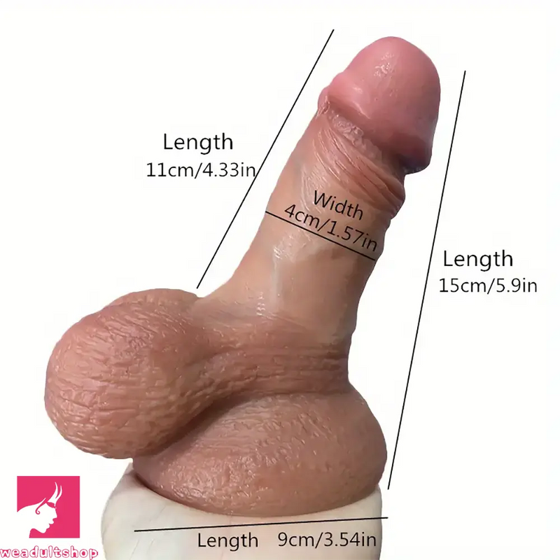 5.9in Realistic Silicone Soft Dildo For Adults Couples Orgasm Sex