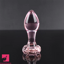 4.1in Small BDSM Glass Flower Bottom Dildo For Women Men Adult Toy