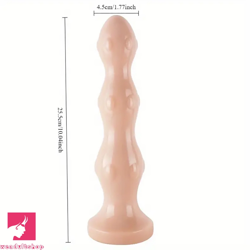 10.04in Large Suction Cup Anal Sex Toy PVC Spiked Butt Plug Dildo