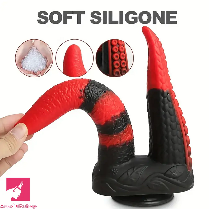 9.8in Dual Heads Monster Big Soft Silicone Dildo For Couples Orgasm