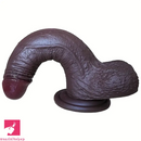 7.48in Ebony Real Dildo Silicone Soft Adult Fake Penis Anal Sex Toy