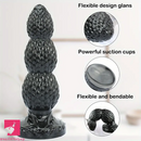 6.4in 8.4in 10.8in Monster Ribbed Butt Plug Dildo For Multiple Orgasm