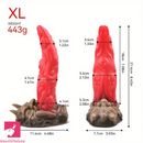 4.72in 6.06in 7.08in 8.42in 9.8in Dragon Silicone Women Cock Dildo