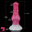 7.28in Dog Knot Silicone Soft Dildo For Women Men Couples G Spot