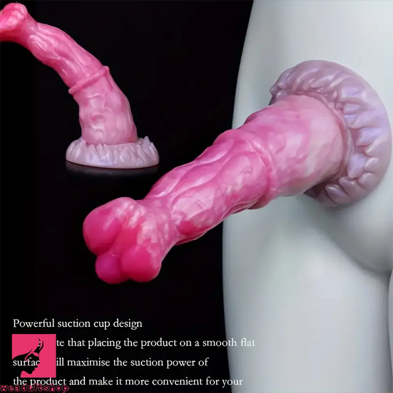 9.3in Alien Anal Big Silicone Soft G Spot Dildo With Suction Cup Massage