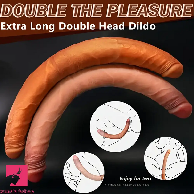 15.74in Soft Silicone Double-Headed Huge Long Anal Dildo For Vagina