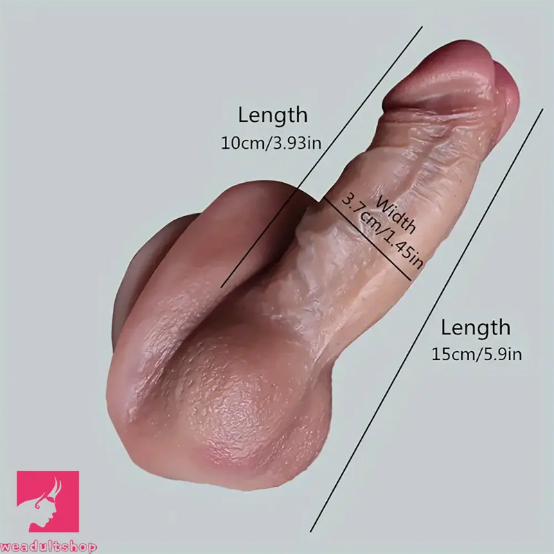 5.9in Soft Silicone Dildo Exquisite Mold Shape Real Penis Curved Dildo