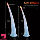 14.96in 18.11in Big Long Flower Petal Silicone Soft Dildo For Women