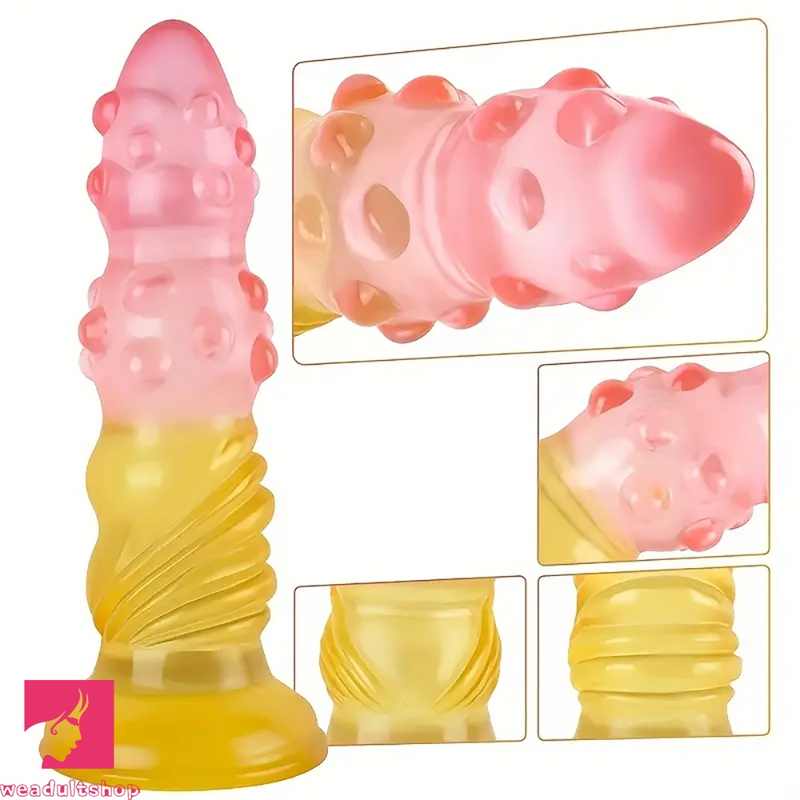 7.67in PVC Spiked Anal Prostate Butt Dildo For Penis G-spot Anal Sex