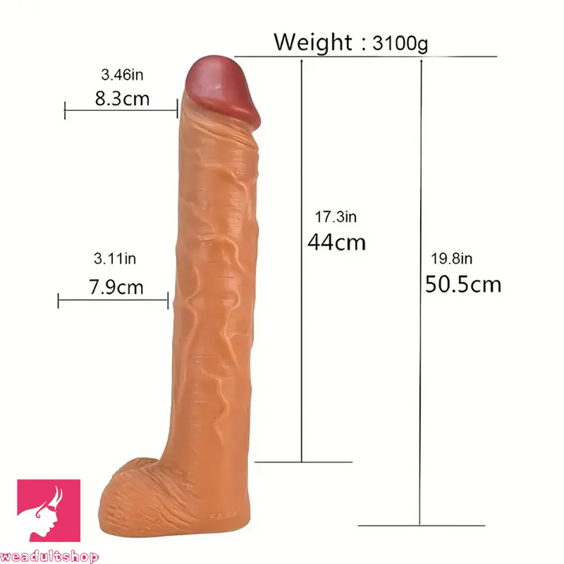 19.8in Super Big Long Real Dong Powerful Skin Feeling Female Dildo