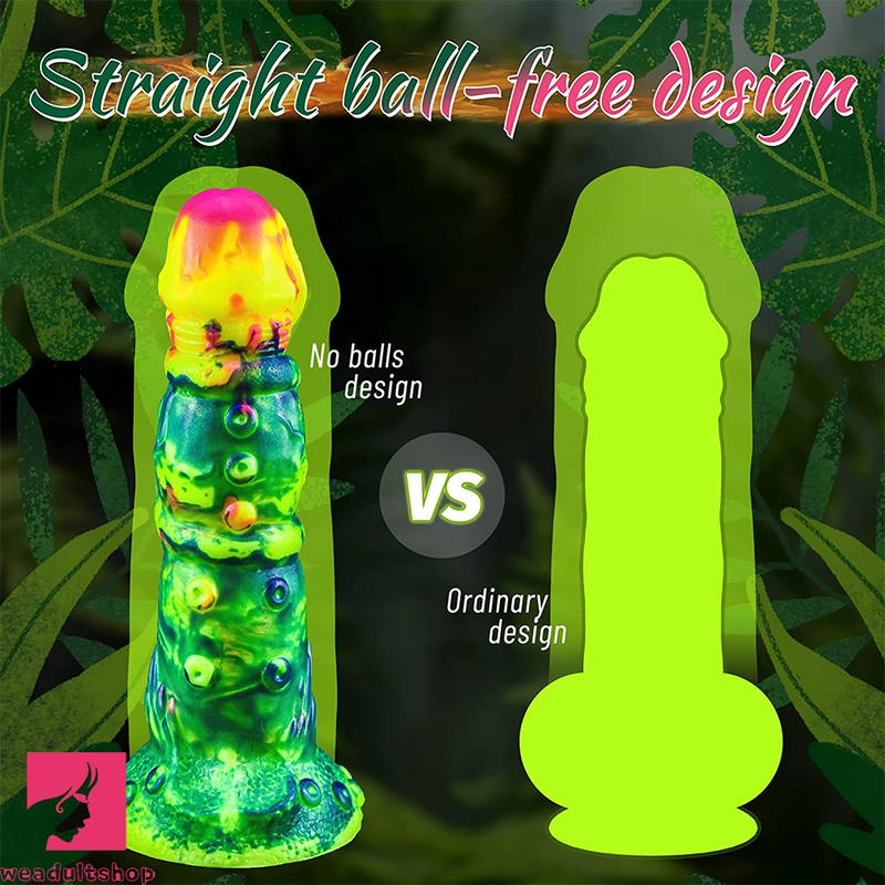 8.1in Artistic Canvas Monster Spiked Silicone Soft Large Lifelike Dildo