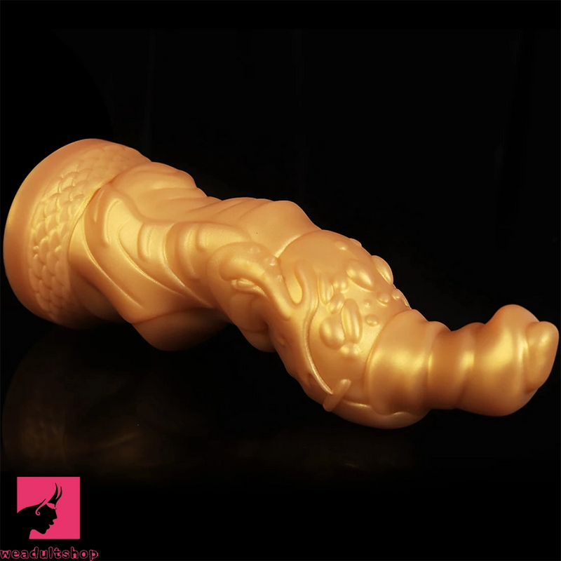 7.75in Monster Golden Dragon Fantasy Dildo For Women Sex Toy