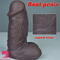 6.29in 6.69in 7.48in Realistic Soft Silicone Fat Ebony Dildo For Sex Love