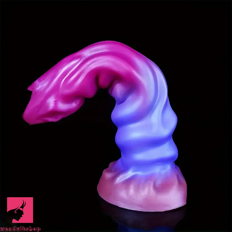 9.21in Colorful Soft Shaped Liquid Silicone Monster Odd Cock Dildo