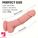 7.08in Realistic Liquid Silicone Soft Dildo For G-spot Stimulating Anus