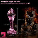 4.1in Small BDSM Glass Flower Bottom Dildo For Women Men Adult Toy